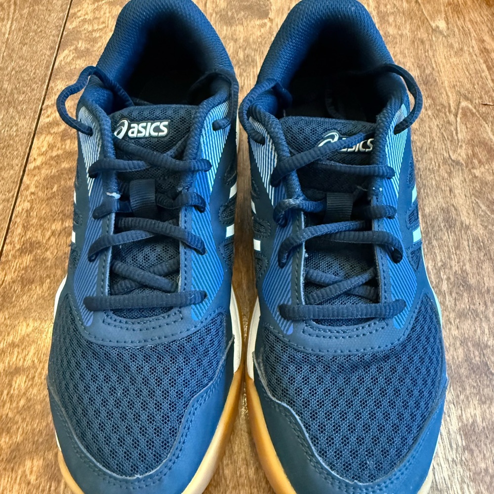 Asics Navy and White volleyball/court shoes